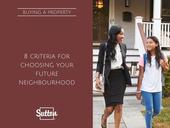 8 criteria for choosing your future neighbourhood